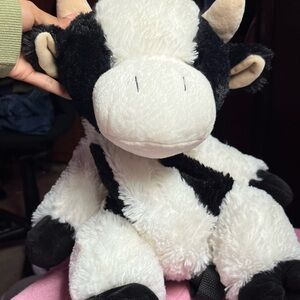 Black and White Cow Plush Backpack